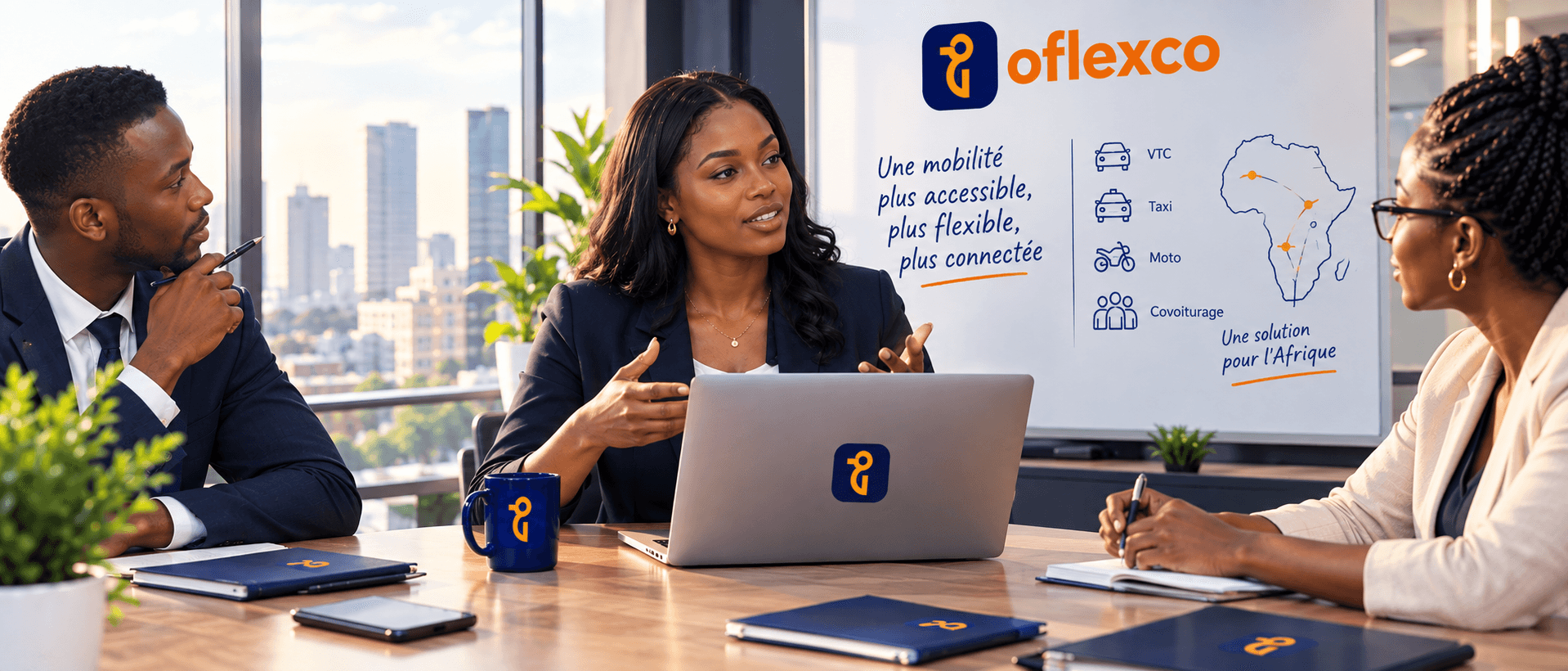 Équipe GoFlexco en réunion de travail